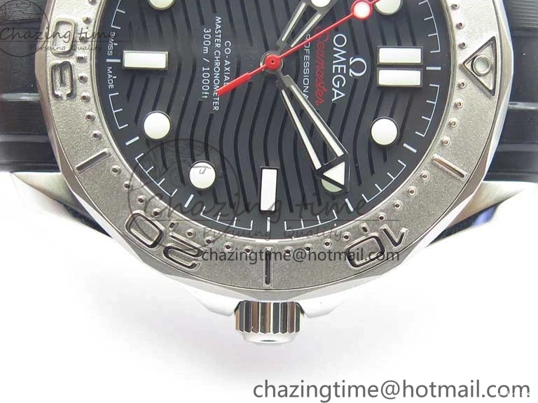 0121 BestValue Seamaster Diver 300M Nekton VSF 1:1 Best Edition Black Dial on Black Rubber Strap A 7886